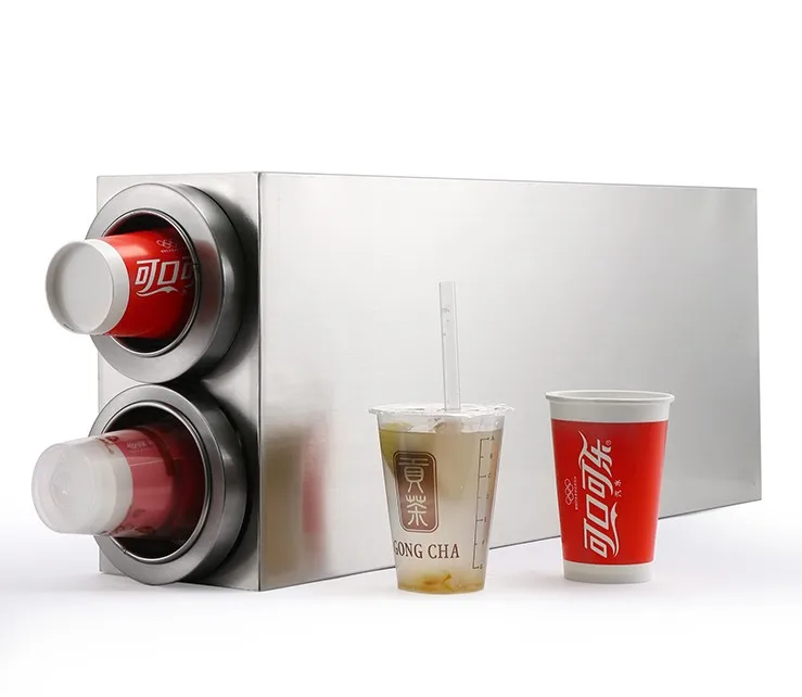 紙コップディスペンサーステンレス鋼プラスチックカップホルダーと 2/3/4 穴コーヒー/コーラカップホルダー