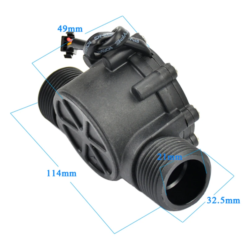 1Pcs Water Flow Sensor DN25 DC3.5-24V 1 Inch 2-100L/Min Hall Flowmeter Heat Pump Water Heater Flow Meter Switch Counter