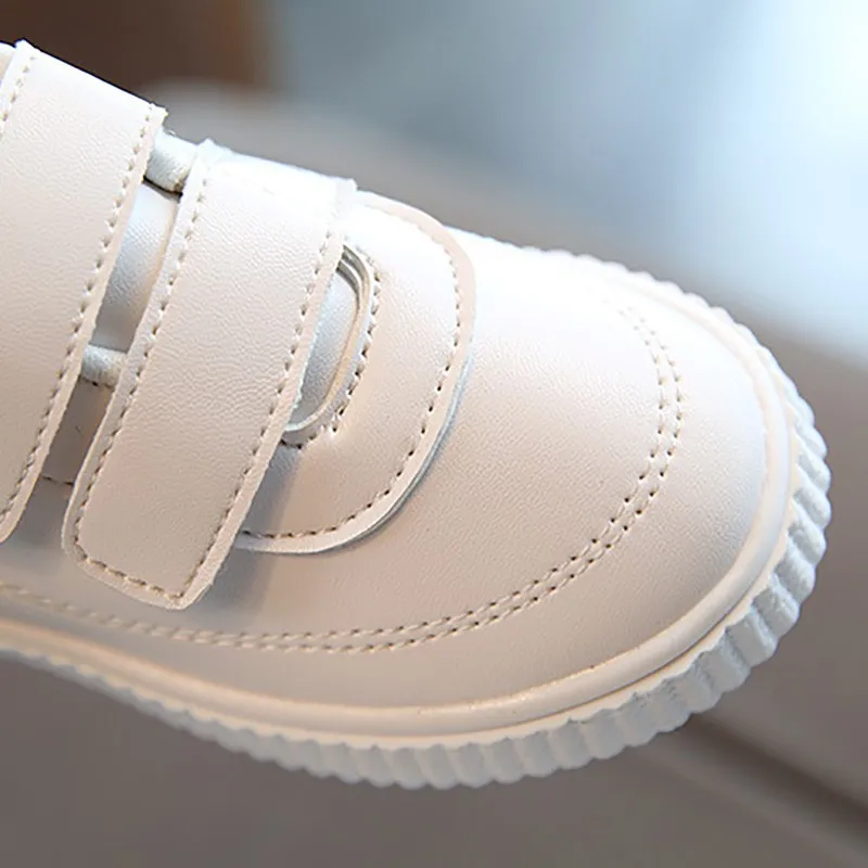 Kids Sneakers Girls Trainers Boys Shoes Children Leather Shoes White Black School Running Shoes Pink Sports Shoes Flexible Sole
