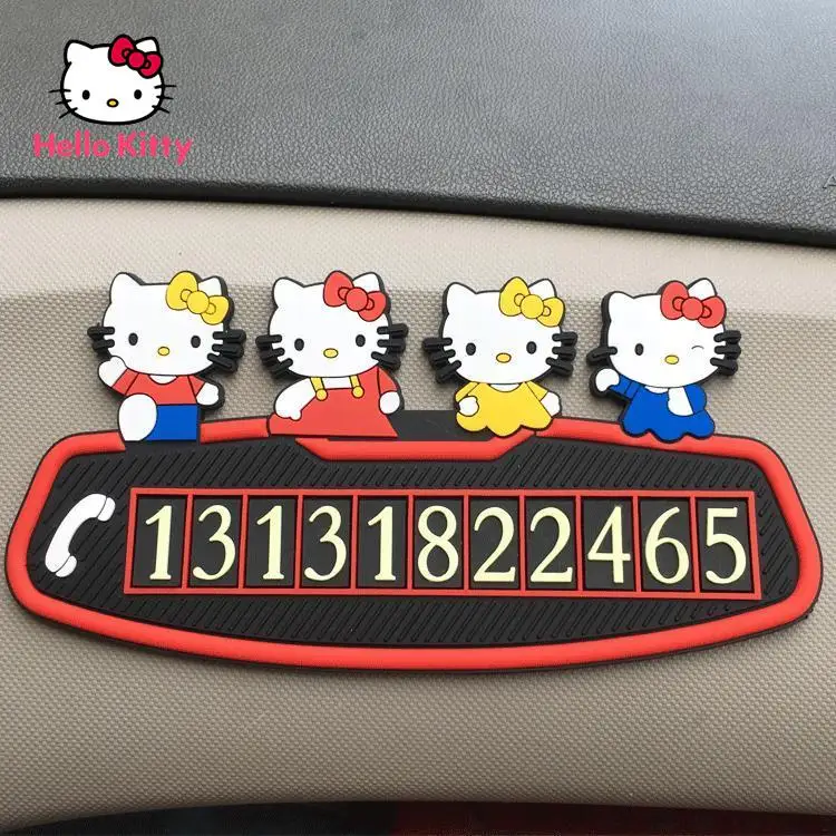 

TAKARA TOMY Hello Kitty Car Cartoon Parking Truck Luminous Temporary Parking Parking Card Telephone Contact Card