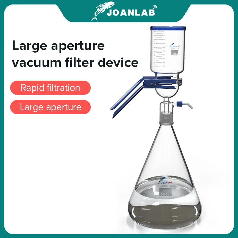 JOANLAB 2L 5L Large Diameter Vacuum Filtration Apparatus Laboratory Glass Equipment Sand Core Liquid Solvent Membrane Filter