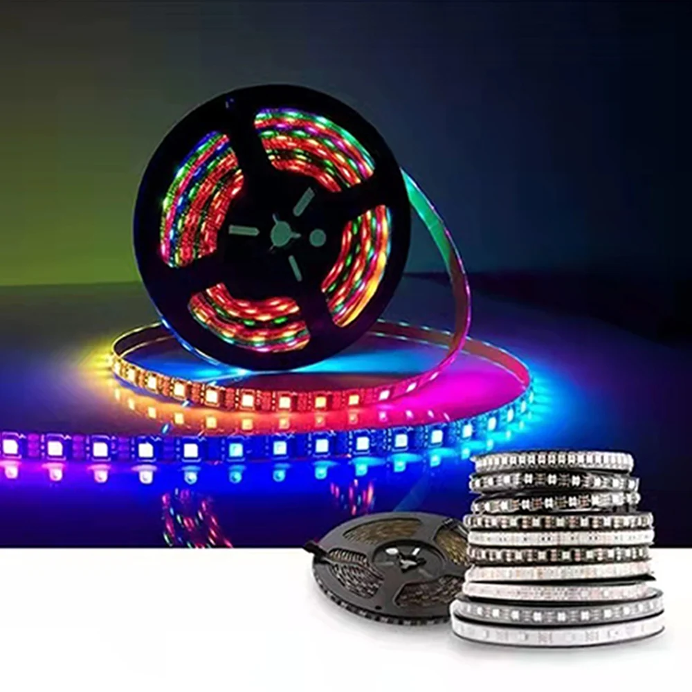 

Smart Pixel LED Streamer, WS2812B, 1 м, 2 м, 3 м, 4 м, 5 м, WS2812 IC, 30, 60, 144 Пиксельная адресная печатная плата, IP30, 65, 67