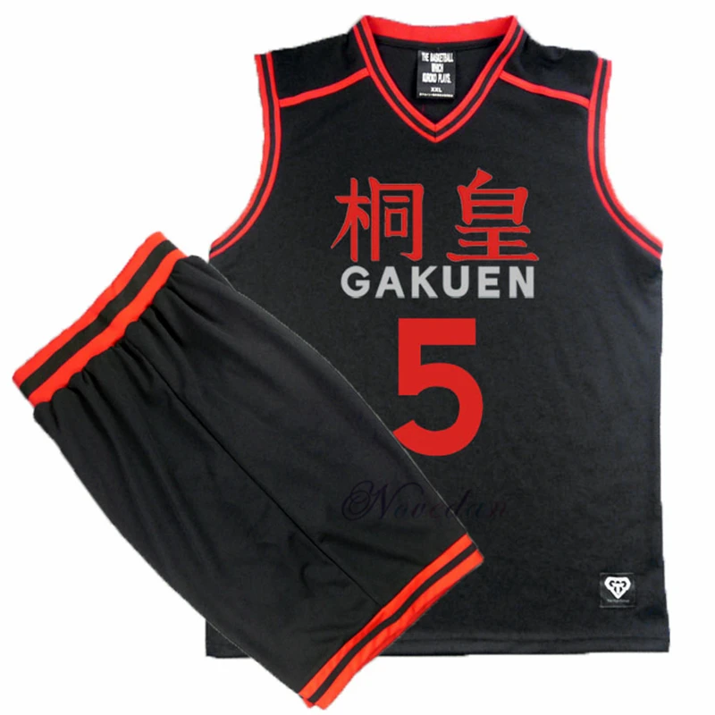 3D Anime Kuroko no Basket Basuke Cosplay GAKUEN School Uniform Aomine Daiki Basketball Jersey Sportswear T Shirt Shorts  Set