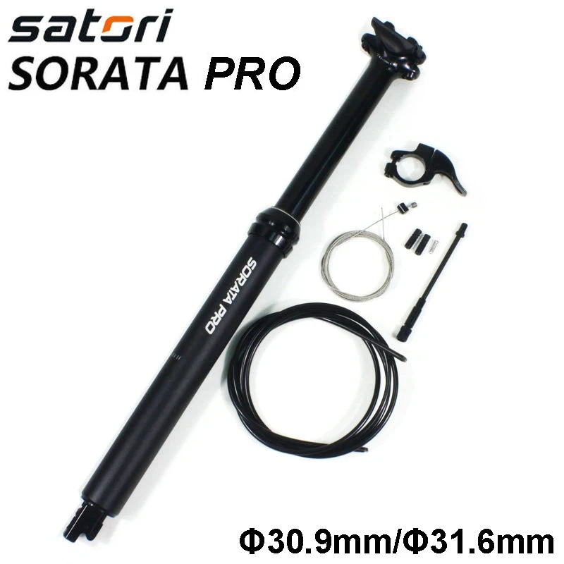

Satori Height Adjustable Seatpost Dropper 150mm Travel Internal Cable Wire Remote Control Bicycle Air Seatpost 30.9/31.6mm*430mm