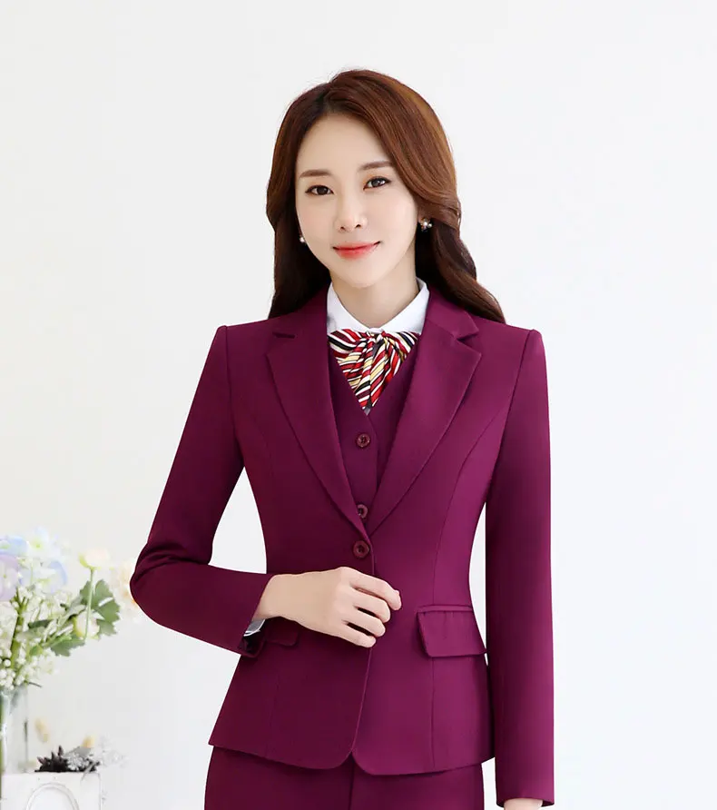 IZICFLY New Style Autumn Spring Jacket Women Elegant Fashion Slim Long Sleeve Business Blazer Office Outwear Red