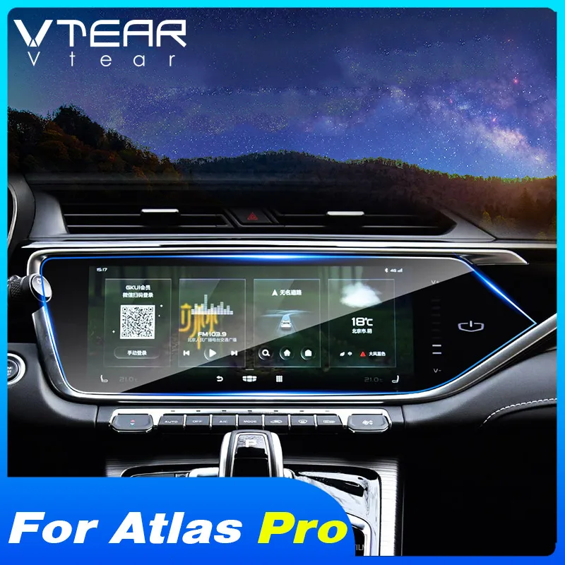 Vtear Car GPS Navigation Screen Protective Film lcd Protector Interior Car-Styling Accessories For Geely Atlas Pro Azkarra 2023