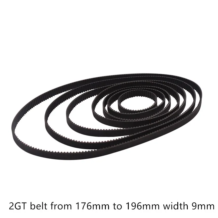 LINK CNC 3D printer GT2 closed loop rubber 2GT timing belt from 176 to 196 Length 176mm 196mm width 8mm 9mm