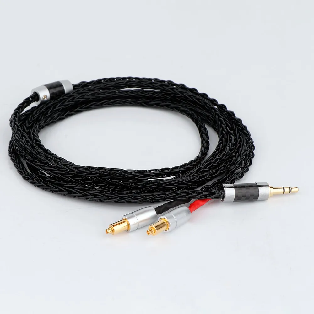 Preffair 8 Core 7N OCC cavo per auricolari intrecciato nero per cuffie Shure SRH1540 SRH1840 SRH1440