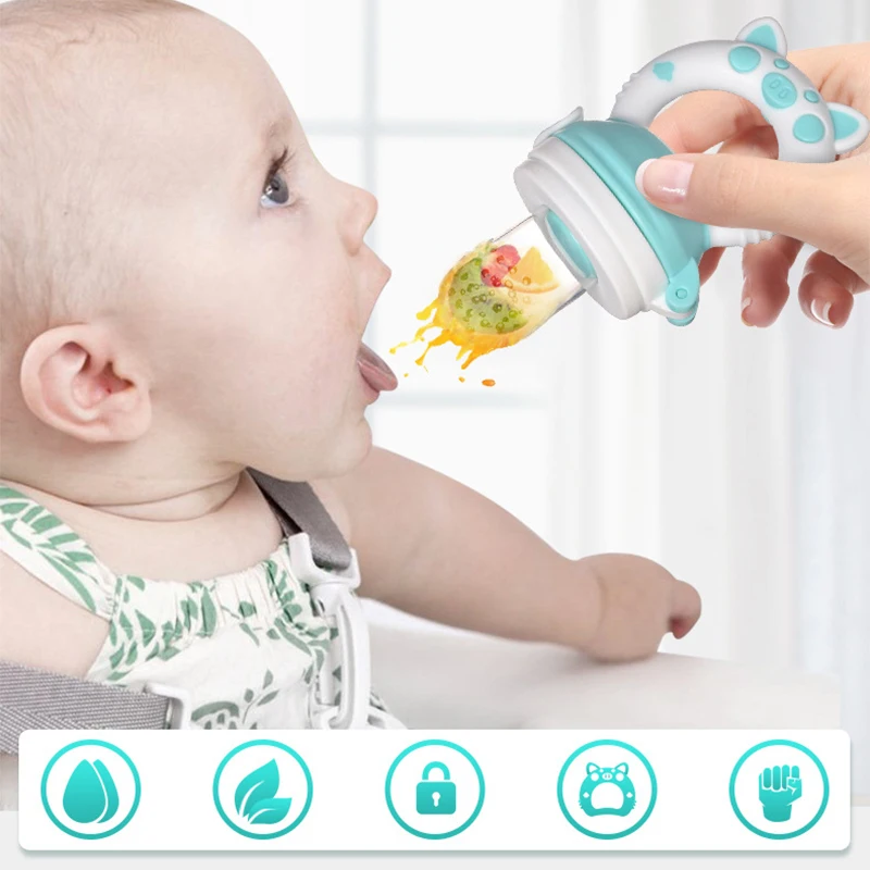 

Baby Feeder Nibbler Silicone Fresh Food Kids Boy Dirl Fruit Nipples Feeding Safe Baby Supplies Nipple Infant Soother Bottles