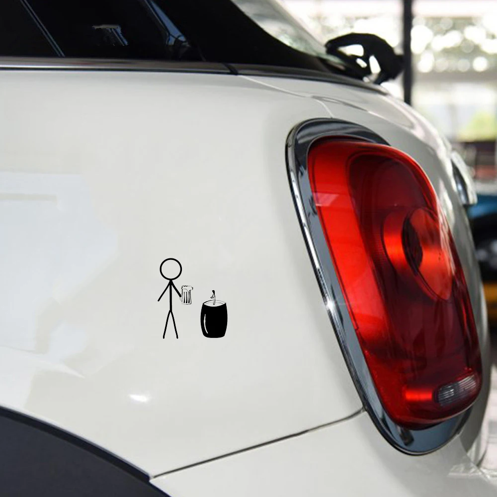 16*13.8 سنتيمتر عصا الشكل ذكر حفلة غي البيرة ملصق حائط من الفينيل ملصق الأسرة رجل سيارة التصميم سيارة ملصق #4