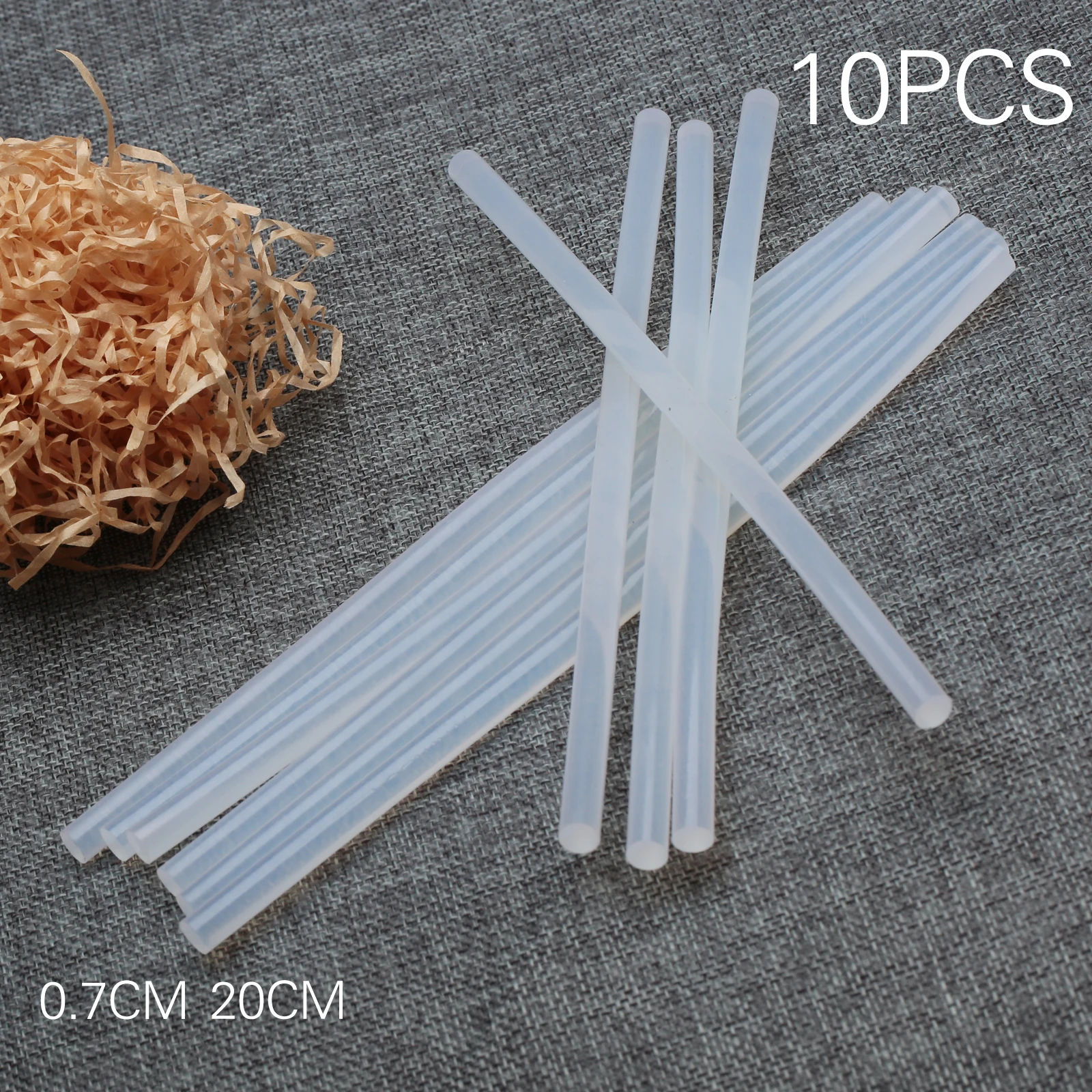 10 pçs 7mm x 200mm limpar quente melt gun cola varas de plástico transparente varas para pistola de cola 20cm longo artesanato hobbies diy ferramentas de reparos