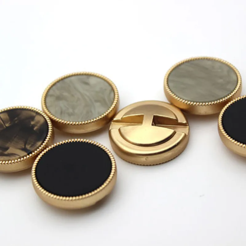 2 Pcs/lot Metal Button Curtain Decorative Button Handle Black Square Double-sided Ni Coat Clothing Accessories DIY YS201019-1