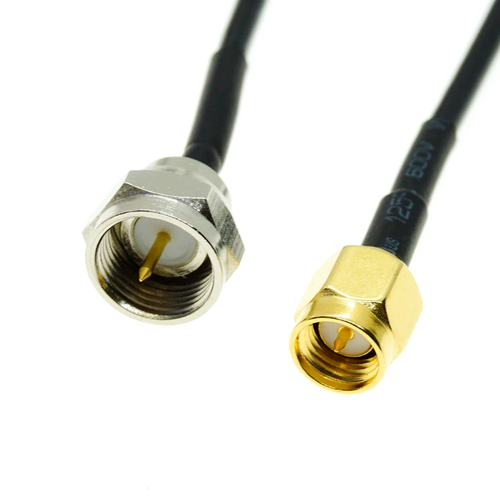 SMA Male to F Male Plug Connector pigtail Jumper RF RG174 cable