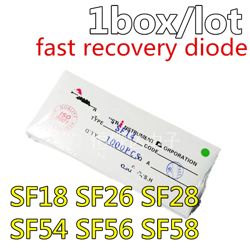 1box SF14 SF24 SF34 SF54 SF16 SF26 SF36 SF56 SF18 SF28 SF38 SF58 DIP super fast recovery diode 400/600V 1A2A3A5A