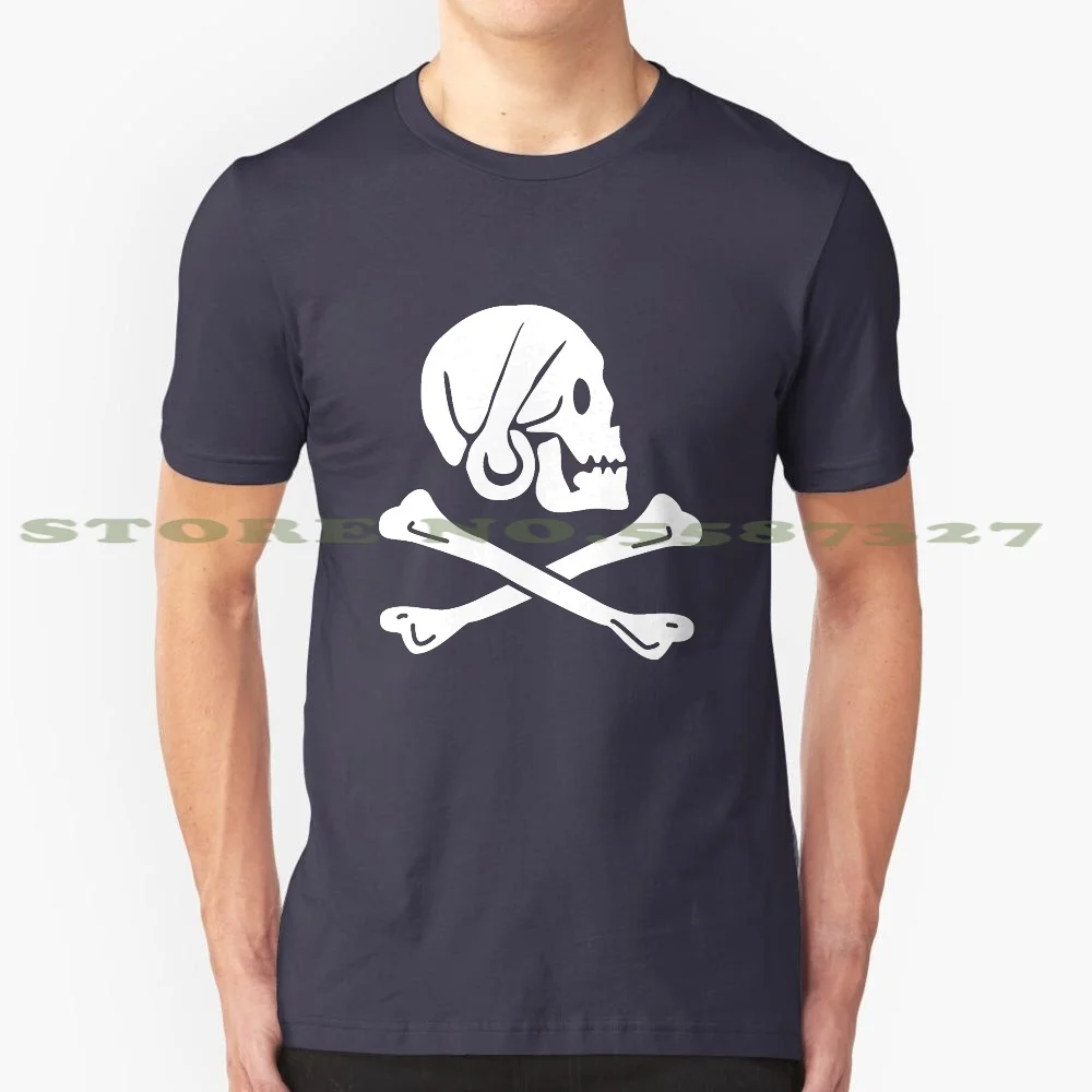 Henry Every Pirate Flag 100% Cotton T-Shirt Pirate Piracy Jolly Roger Caribbean Ship Sailing Sailor Henry Every Ocean Sea