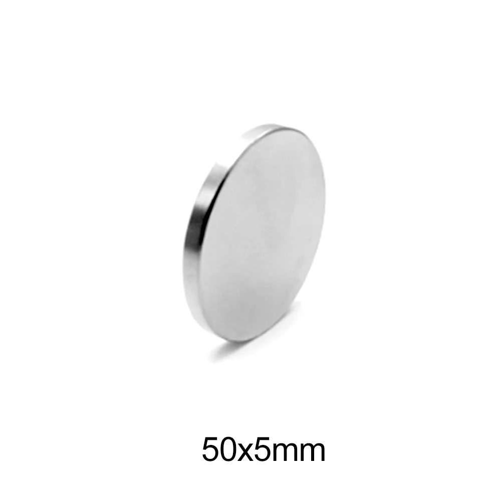 1/2/3/5PCS 50x5 mm Strong Cylinder Rare Earth Magnet 50mmx5mm Round Neodymium Magnets 50x5mm Big Disc  Permanent Magnet 50*5 mm