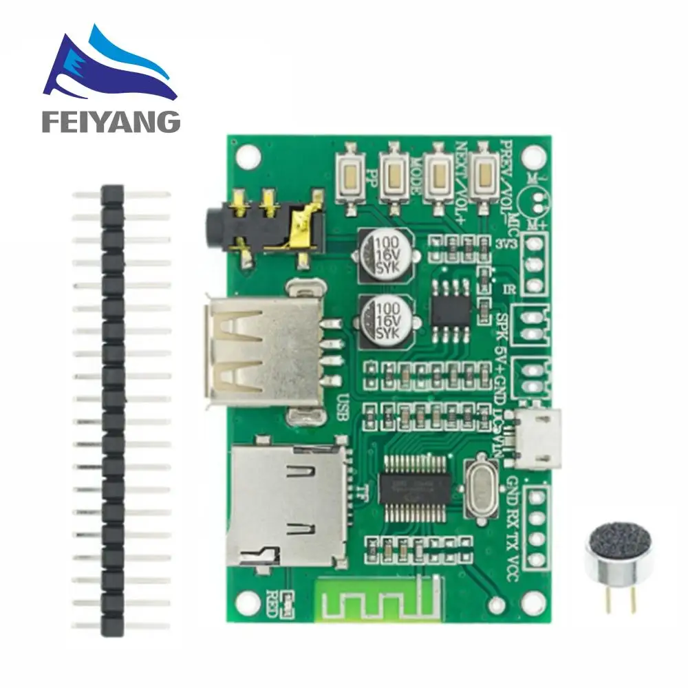 BT201 Dual Mode 5.0 Bluetooth Lossless Audio Power Amplifier Board Module Tf Card U Disk Ble Spp Serial Port Transparent Trans