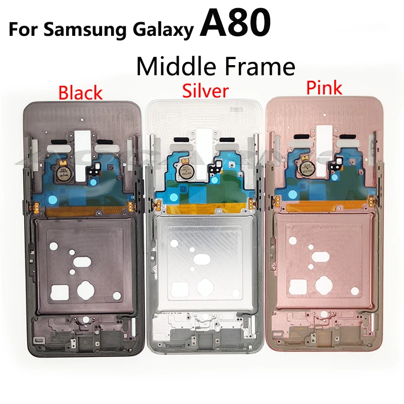 Aocarmo For Samsung Galaxy A80 A805F Middle Frame Camera Flip Bracket And Top Frame Replacement Parts