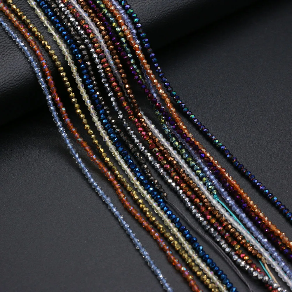 Natural Stone Beads Small Round Faceted Beads Color Loose Exquisite Beaded For Jewelry Making DIY Bracelet Necklace Accessories