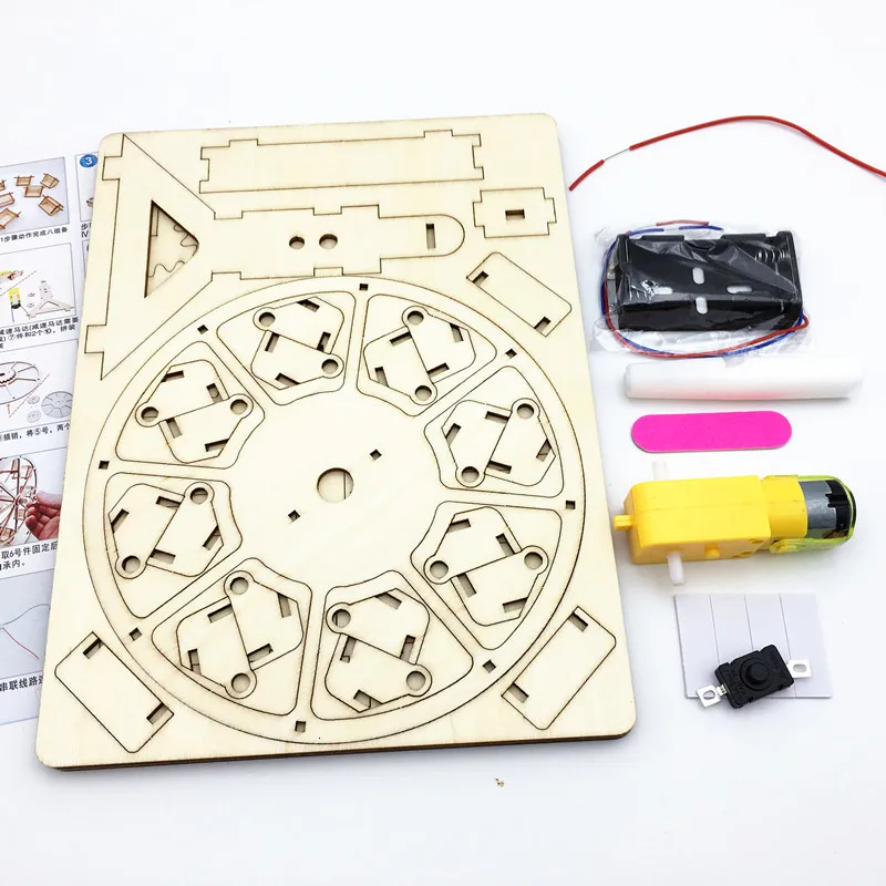 3D DIY Elektrische Handwerk Riesenrad Puzzle Spiel Holz Modell Gebäude Kits Wissenschaft Pädagogisches Spielzeug Für Kinder Kinder Erwachsene Geschenk