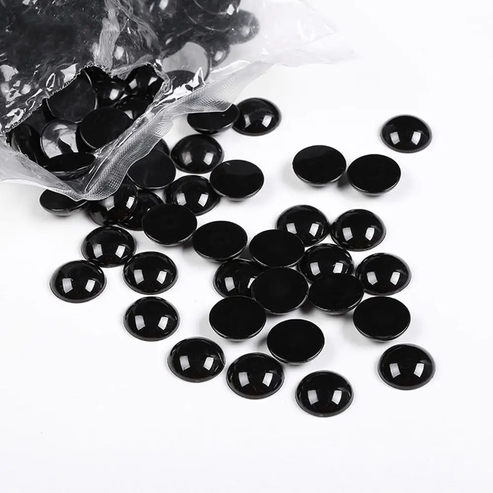 100 pçs plástico preto olhos de segurança para ursos agulha felting animais fantoche artesanato fazendo crianças diy brinquedo de pelúcia bonecas