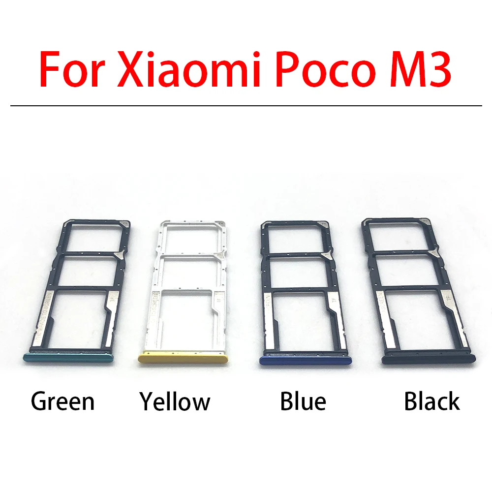 New SIM Tray Holder For Xiaomi Poco X3 NFC M3 F3 F2 Pro Sim Card Tray Slot Holder Adapter Socket Repair Parts