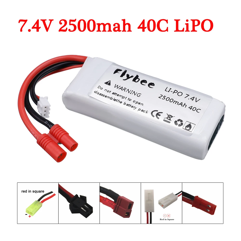 7.4V 2500MAh Pin Lipo Cho Syma X8C X8W X8G Rc Drone Các Bộ Phận Dự Phòng Pin 2S 7.4V cho RC Đồ Chơi Xe Thuyền Drone Quadcopter Phần
