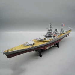 Diecast 1/1000 Alloy Finished Battleship WWII French Dunkerque Class Battleship Original Bag Adult Collection Static Decoration