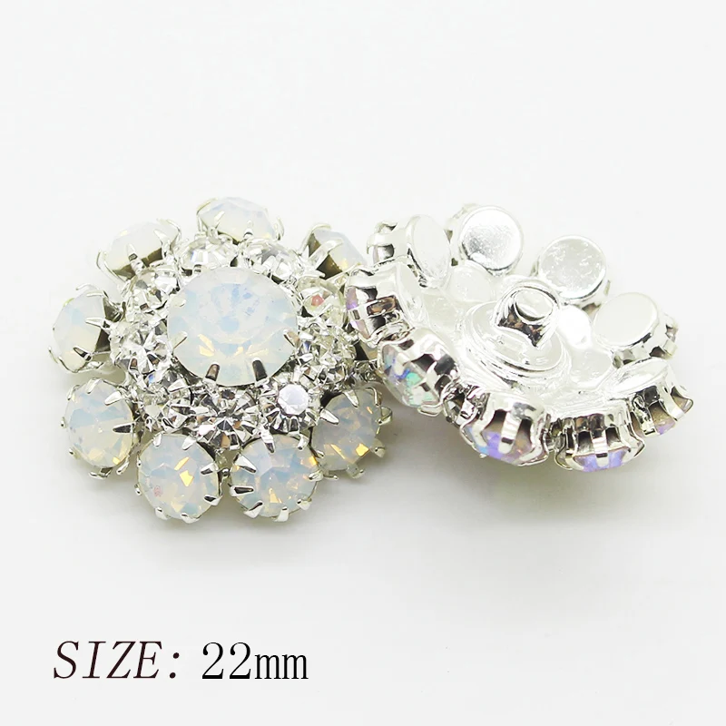 ZMSEY Special 5Pcs Global Explosive Rhinestone Electroplating Alloy Decorative Button DIY Handmade Garment Sewing Button