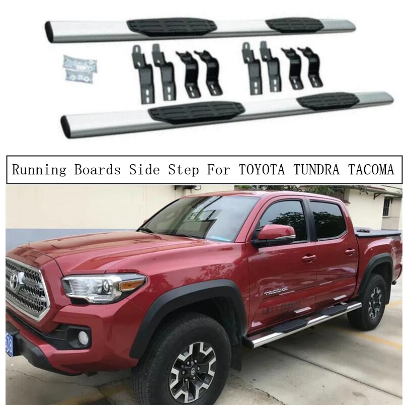 

Running Boards Side Step Bar Pedals For TOYOTA TUNDRA TACOMA 2007-2021 High Quality Nerf Bars Auto Accessories