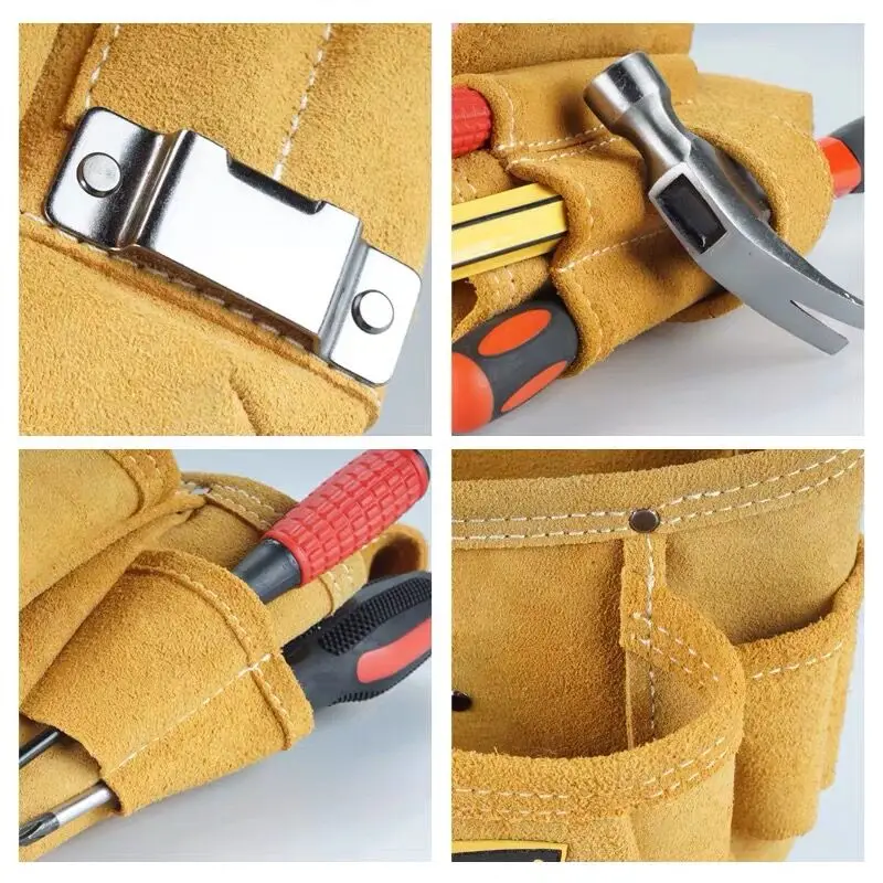 New Wearable Waist Pack Electric Drill Bag Screws Nails Drill Bit Metal Parts Fishing Travel Tool Storage Bags With Belt