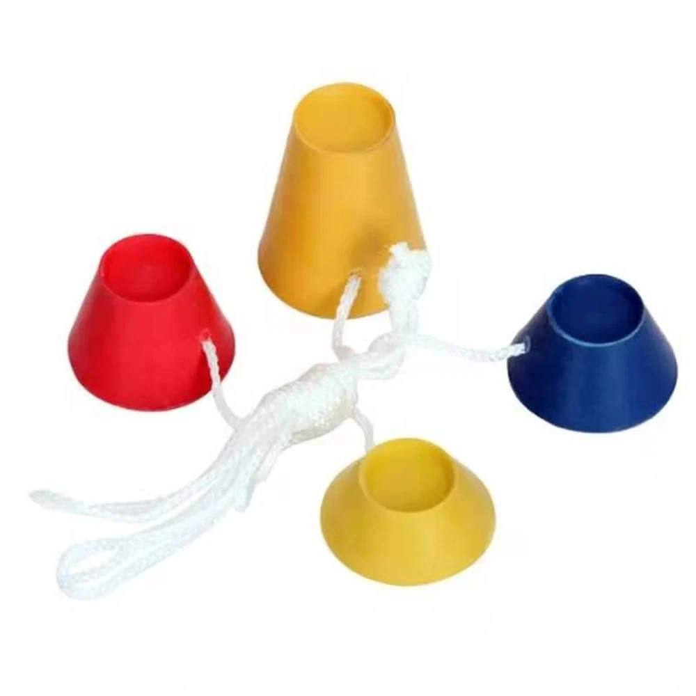 10 Sets Golf Tees with Rope for Winter Training Practice, 4 in 1 Rubber Golf Holder, Different Height, Not Include the Ball