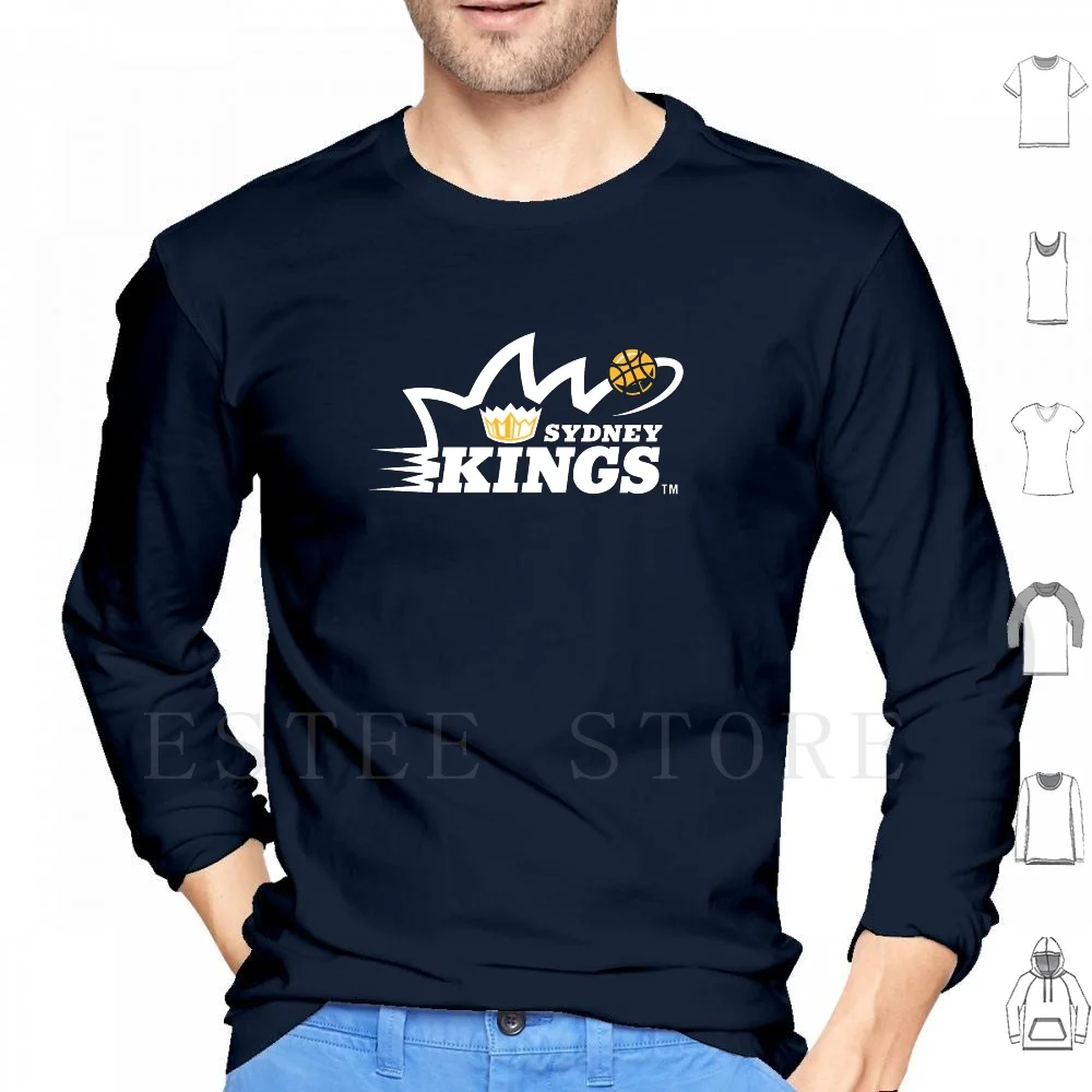 Kings-Basket Logo Hoodies Long Sleeve Kings Sydney Logo