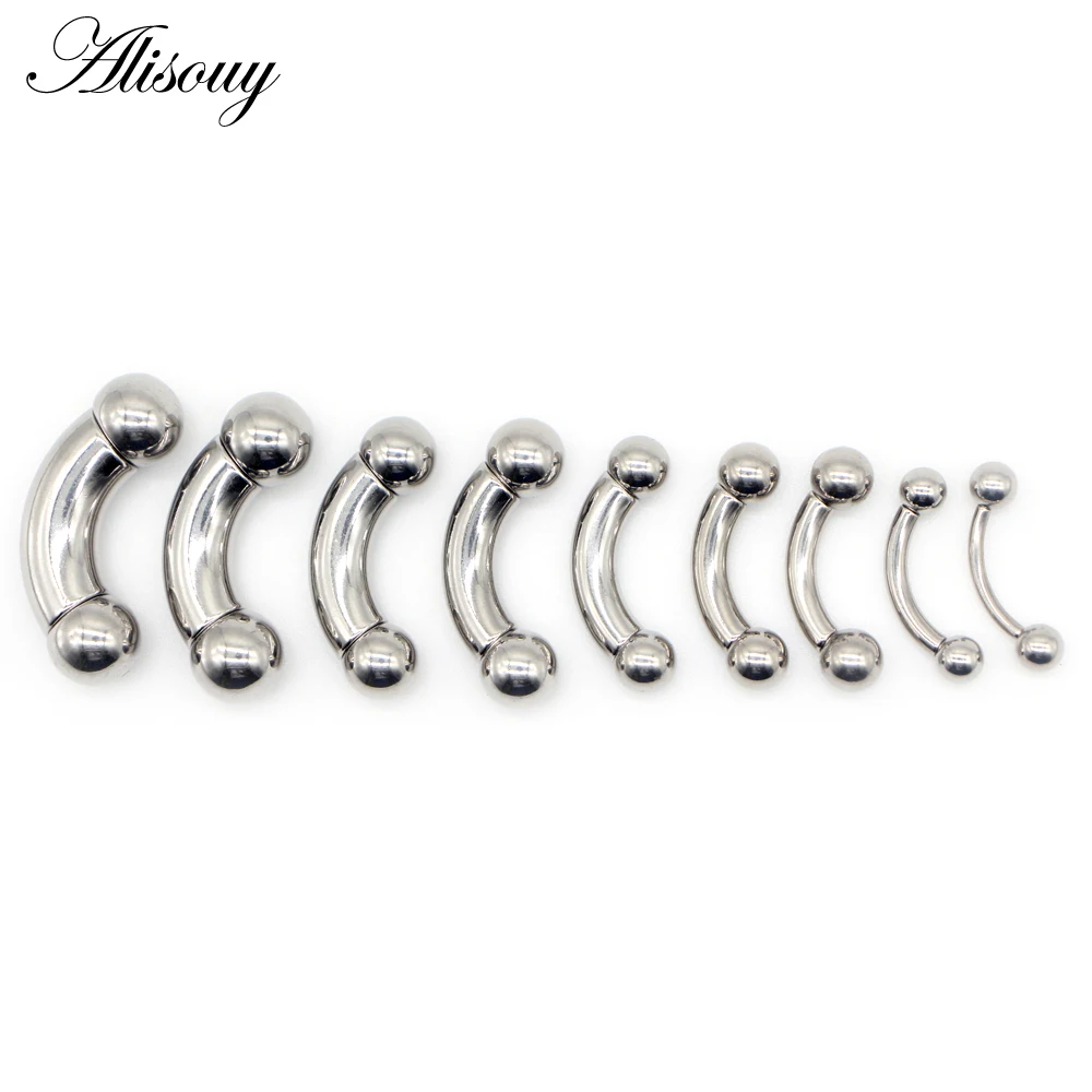 Alisouy 1 adet Çelik Kulak Delme Helix Piercing Kaş Piercing Dudak Labret Yüzükler Küpe Tragus Halter piercing göbek takısı