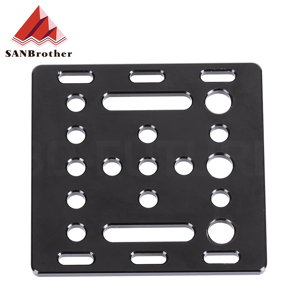 3D Printer Part Opensource V-Slot Gantry Plate 20mm Black Sand Blasting 65.5mmx65.5mmx3mm