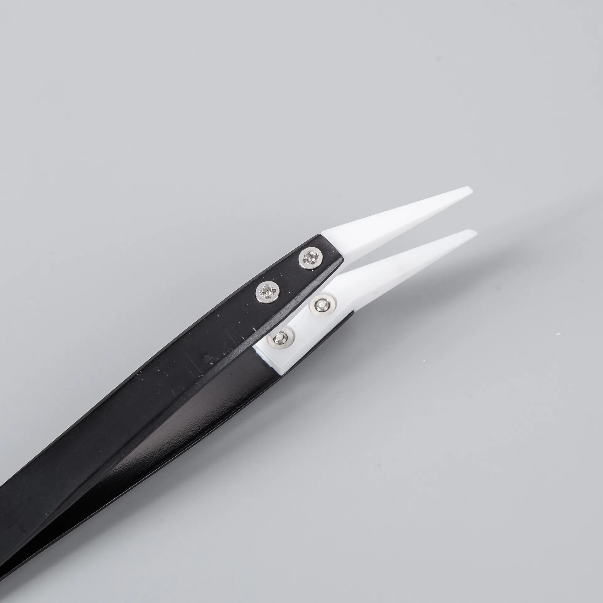 Anti-Static Ceramic Tweezers Curved Straight Tip Electronic-Cigarette Stainless-Steel Industrial-Precision