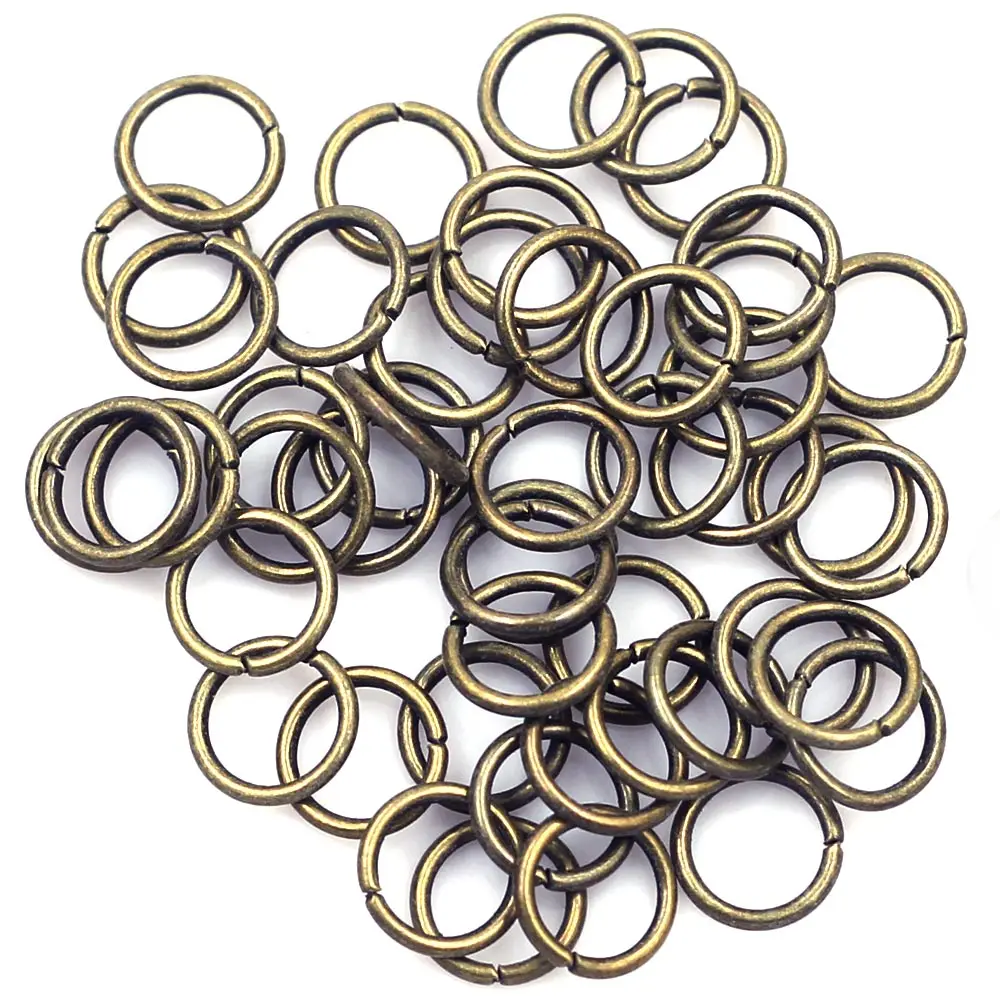 500Pcs anelli di salto aperti lega rotonda tono bronzo gioielli risultati fai da te Charms 5 x0.7mm