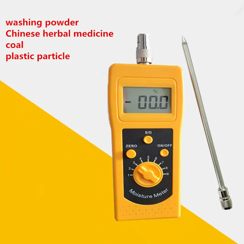 

0-80% Moisture Analyzer Tester Meter DM300C For Soil silver sand chemical combination powder coal powder Water content Testing