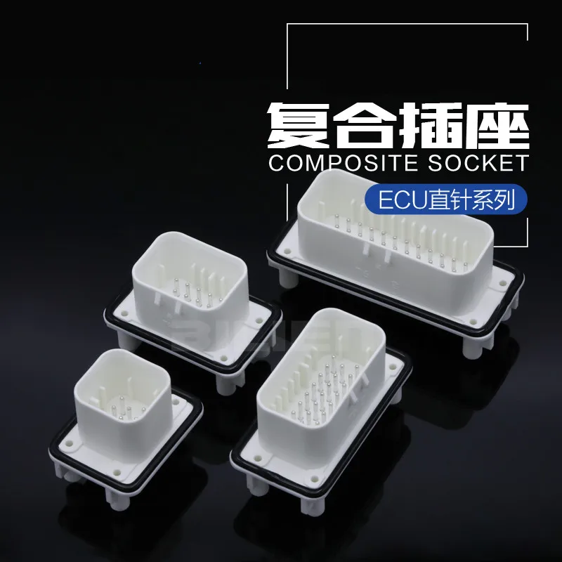 Heavy duty connector waterproof PCB connector straight pin 776276-2 / 776262-2 / 776228-2 / 776231-2