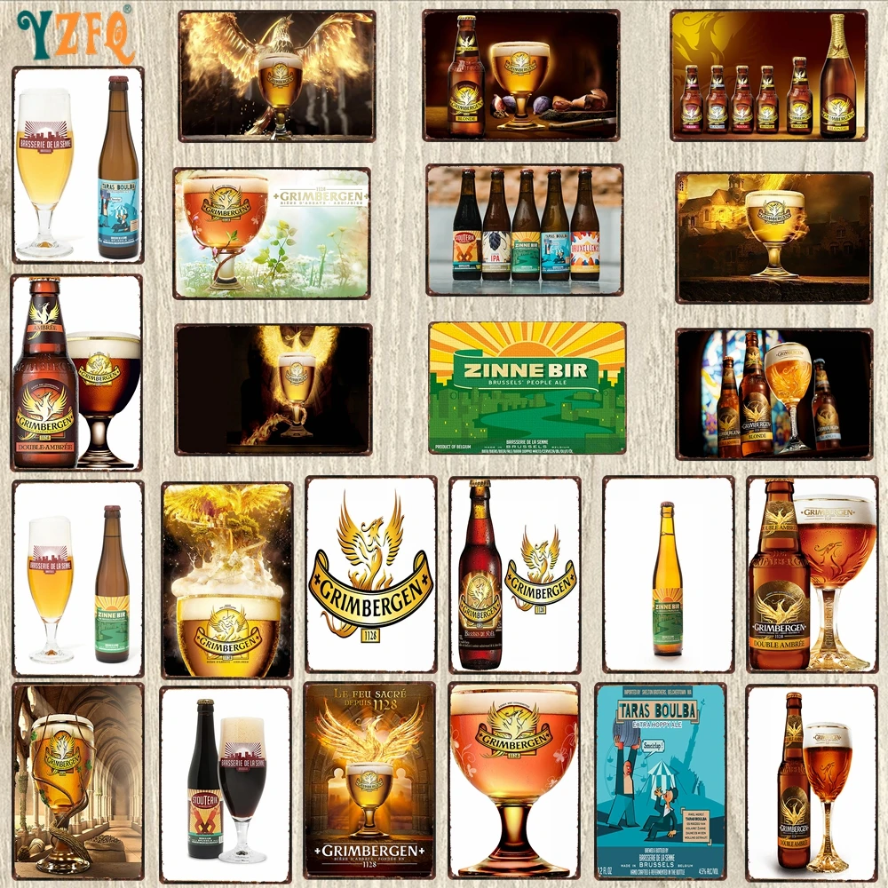 [YZFQ ]Belgian Beer Tin Signs Plaque Metal Vintage Poster  Wall Bar Home Pub Art Kitchen BBQ Restaurant Decor 30X20CM DU-8307A