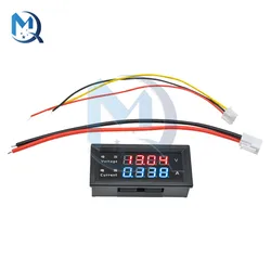 DC 4-30V M4430 4-digit Voltage Current Meter 0.28 inch 5 Wires Voltage Current Meter Tester Detector Car Red Blue Dual Display