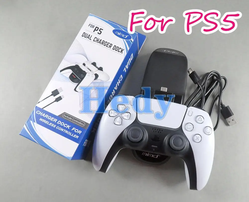 1pcs For PS5 Controller Charger Dual USB Type-C Charging Dock Station Stand for PlayStation 5 Dual Joystick Gamepad Accessories