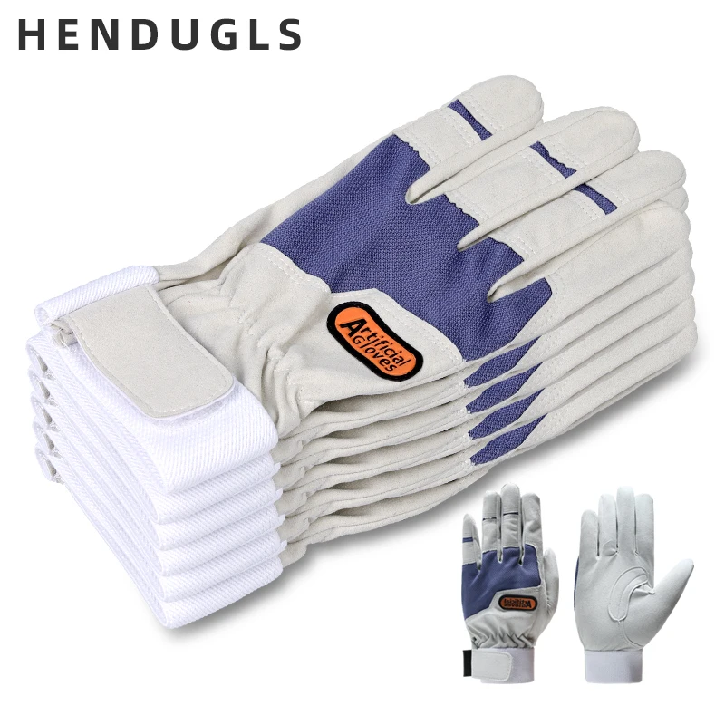 HENDUGLS 5pcs Work gloves gardening glove new design microfiber security gloves hot sale sport gloves 6470