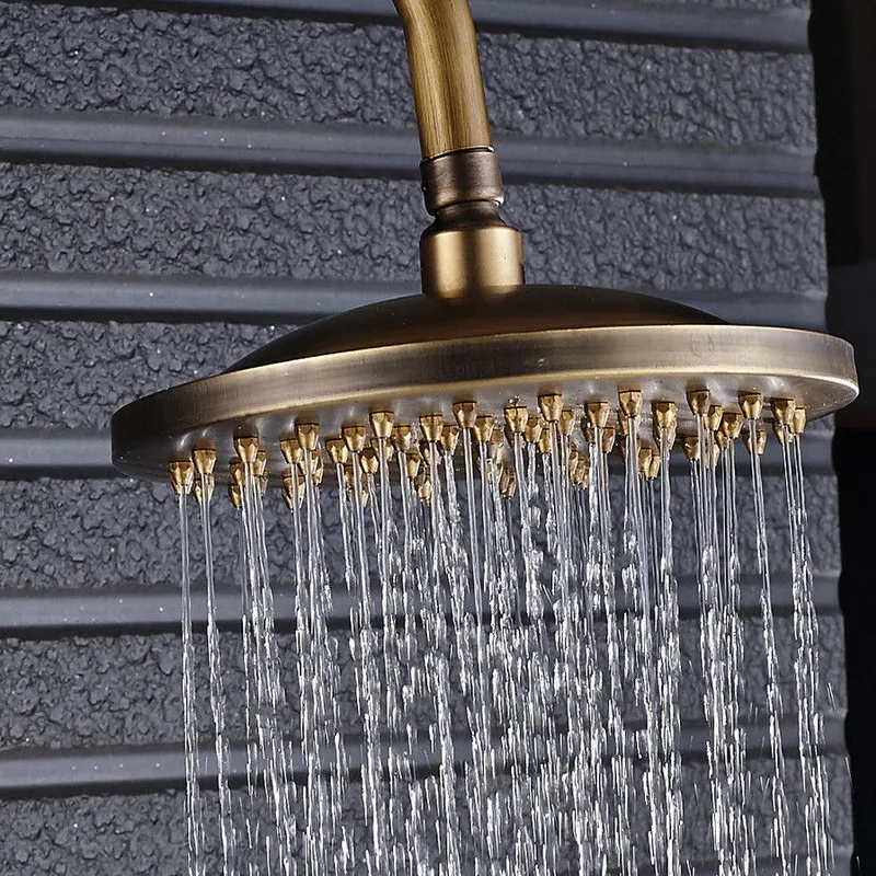 Antique Brass Round Showerhead Rainfall Shower Head Bathroom Rain Shower Faucet Head Ksd241