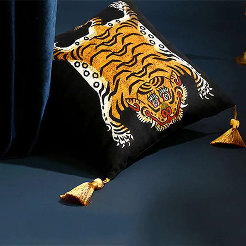 

Tiger Geometry Pillow Cushion Cover Decorative Pillows Colorful Hanging Cojines Decorativos Para Sofa Housse De Coussin