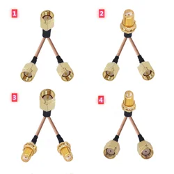 RP SMA/SMA to 2X SMA Male Female One in two Y Type Splitter Combiner WIFI Antenna Extension Cable RG316 RF Coax Pigtail Jumper