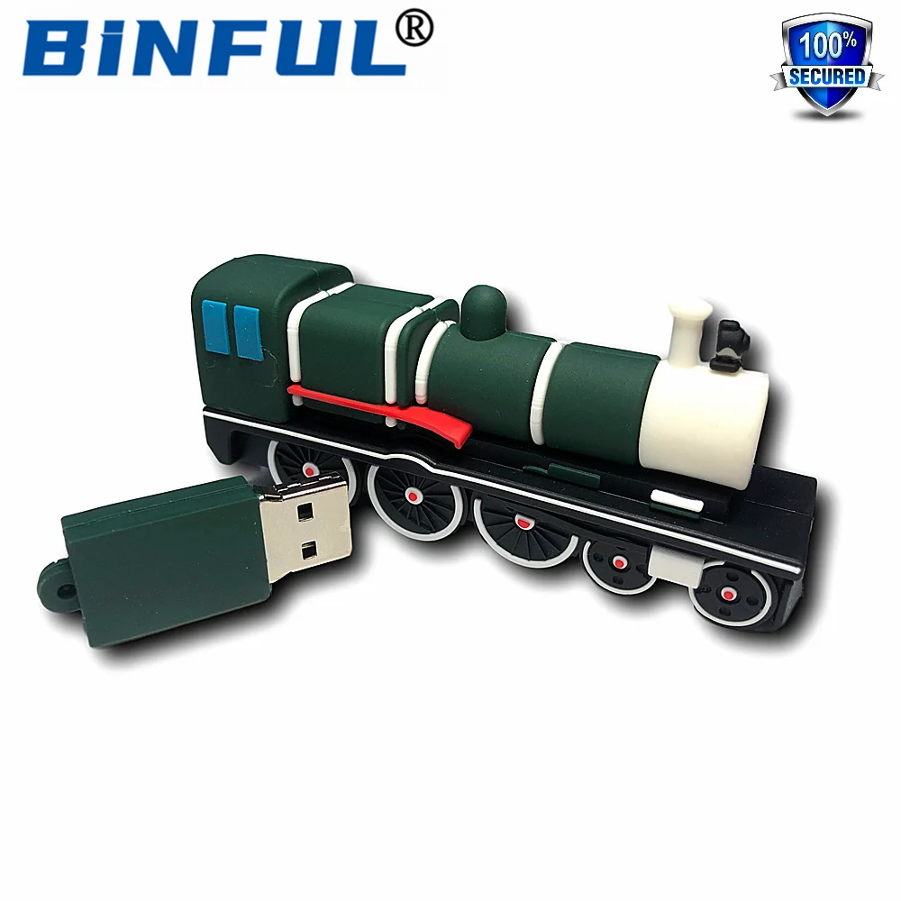 BINFUL Cartoon New Train USB Flash Drive 128GB Pen Drive Pendrive 16GB 32GB 64GB 128GB 256GB U DISK Memory Stick