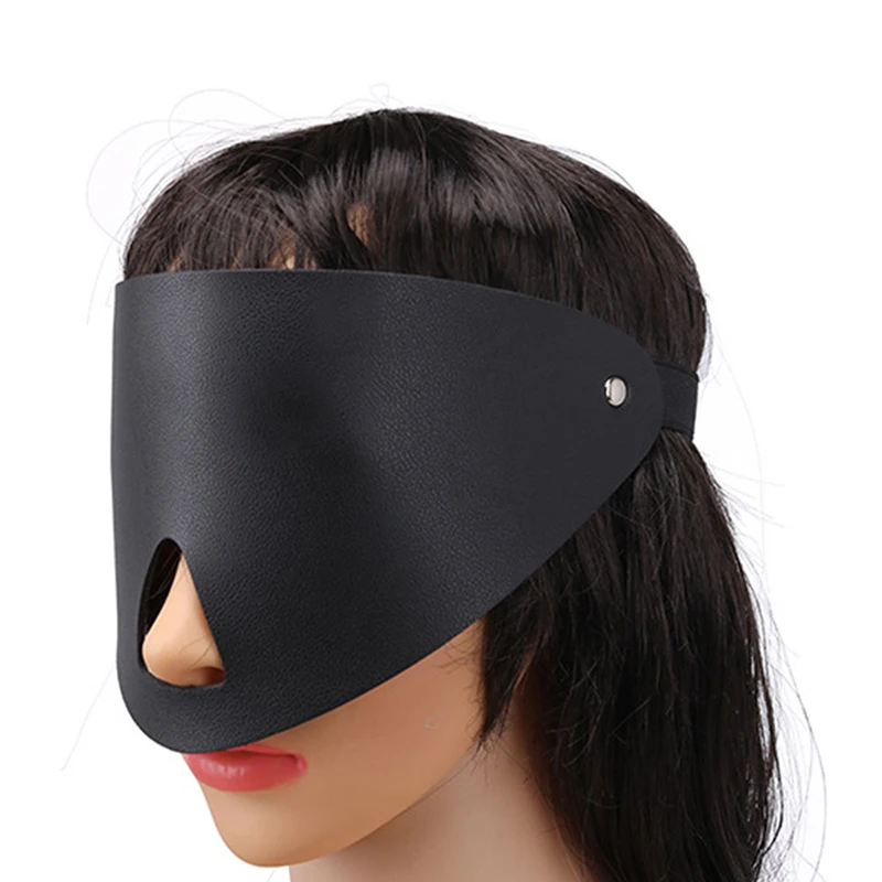 Sexy Party karnawał Blindfold kobiety Glamour maska Cosplay maski na Halloween element ubioru skórzana uprząż Masquerade Cover maski na oczy