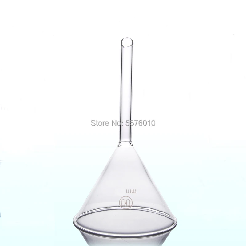 High borosilicate glass triangle funnel diameter 40mm to 150mm laboratory filtration tools