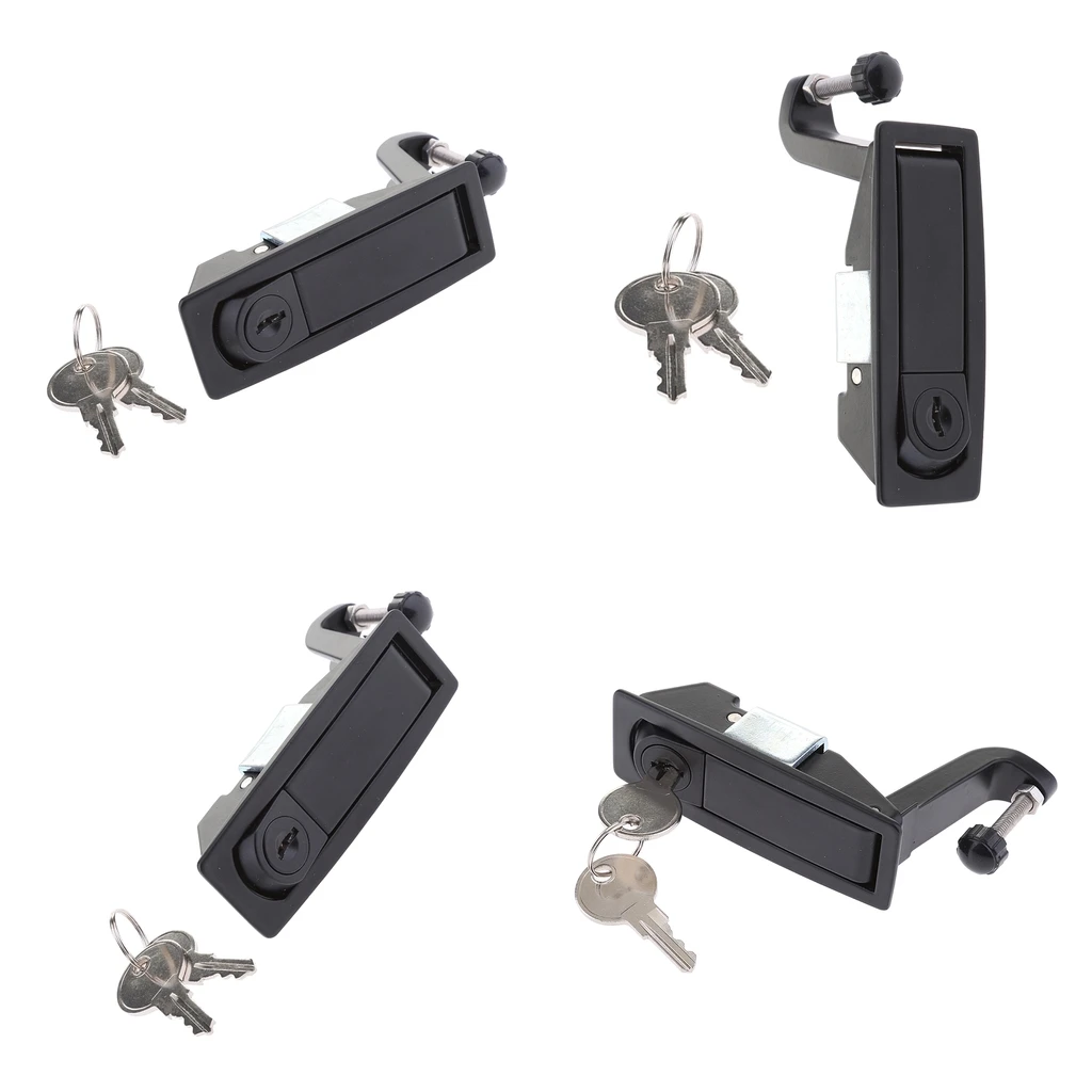 4x Adjustable Flush Lever Compression Locks Doors Latch with Keys for Boat RV Yacht Tool Box Camper Trailer